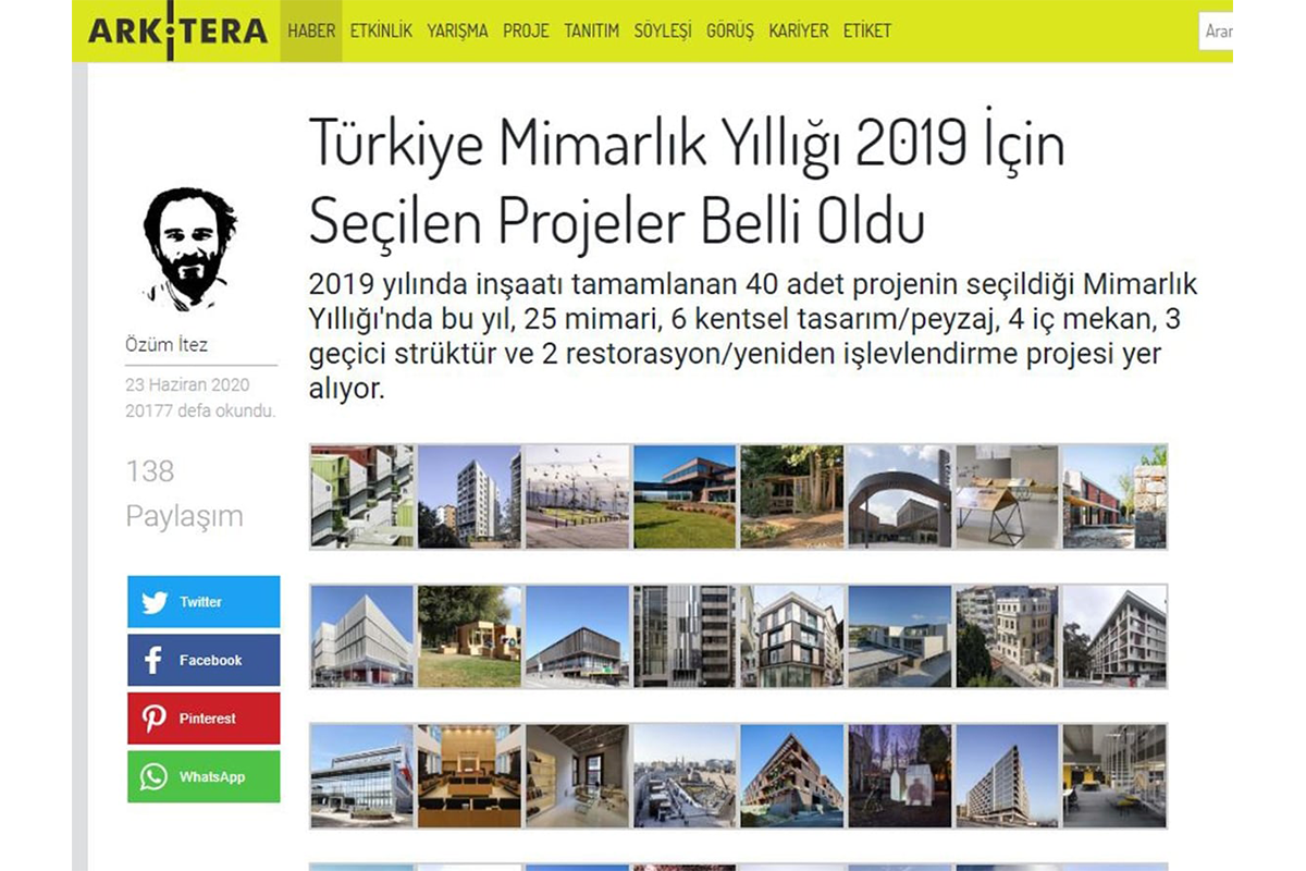 İtü Bilgi İşlem Daire Başkanlığı Binası 2019 Türkiye Mimarlık Yıllığında Yer Aldı